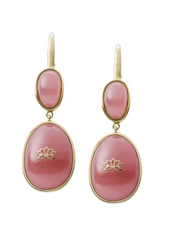 Boucles d'oreilles femme Fossil Georgia acier doré