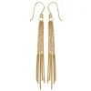 Boucles d'oreilles fines Brillaxis plaqué or