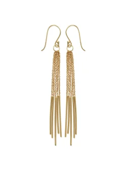 Boucles d'oreilles fines Brillaxis plaqué or