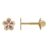 Boucles d'oreilles fleur pailletée à vis