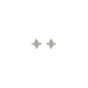 Boucles d'oreilles fleurs oxydes or 18 carats