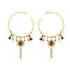 Boucles d'oreilles Hipanema Yourte garnet