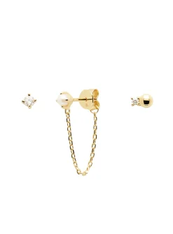 Boucles d'oreilles Kit PDPaola Charlie plaqué or_x005f_x000D_Collection ULTRA BASICS