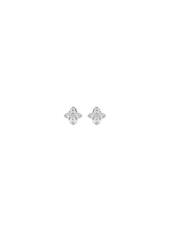 Boucles d'oreilles Les Cadettes argenté Fleurs