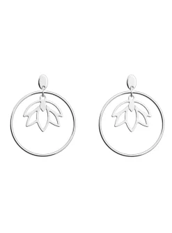 Boucles d'oreilles Les Georgettes Lotus argentées20mm