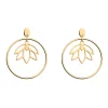 Boucles d'oreilles Les Georgettes Lotus dorées 20mm