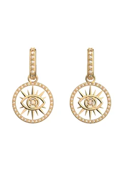 Boucles d'oreilles Les Georgettes Oeil dorées 16mm_x005f_x000D_Collection Les Précieuses