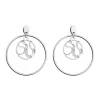 Boucles d'oreilles Les Georgettes Reptile argentées_x005f_x000D_16/32mm