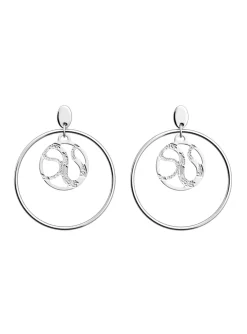 Boucles d'oreilles Les Georgettes Reptile argentées_x005f_x000D_16/32mm