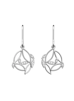 Boucles d'oreilles Les Georgettes Arbre de vie argentées Collection Les Intemporels