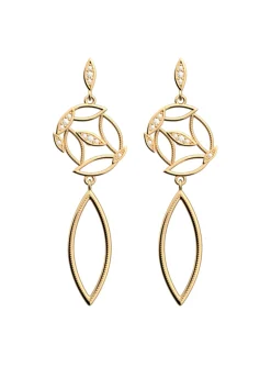 Boucles d'oreilles Les Georgettes Arbre de vie_x005f_x000D_dorées 16 mm Collection Les Précieuses