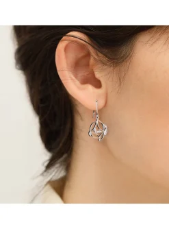 Boucles d'oreilles Les Georgettes Arbre de vie argentées Collection Les Intemporels