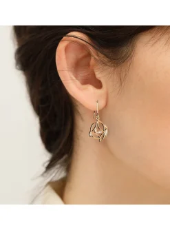 Boucles d'oreilles Les Georgettes Arbre de vie_x005f_x000D_dorées Collection Les Intemporels