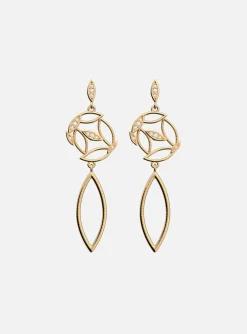 Boucles d'oreilles Les Georgettes Arbre de vie_x005f_x000D_dorées 16 mm Collection Les Précieuses