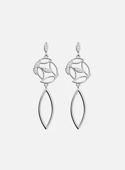 Boucles d'oreilles Les Georgettes Arbre de vie_x005f_x000D_argentées 16 mm Collection Les Précieuses