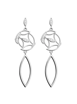 Boucles d'oreilles Les Georgettes Arbre de vie_x005f_x000D_argentées 16 mm Collection Les Précieuses