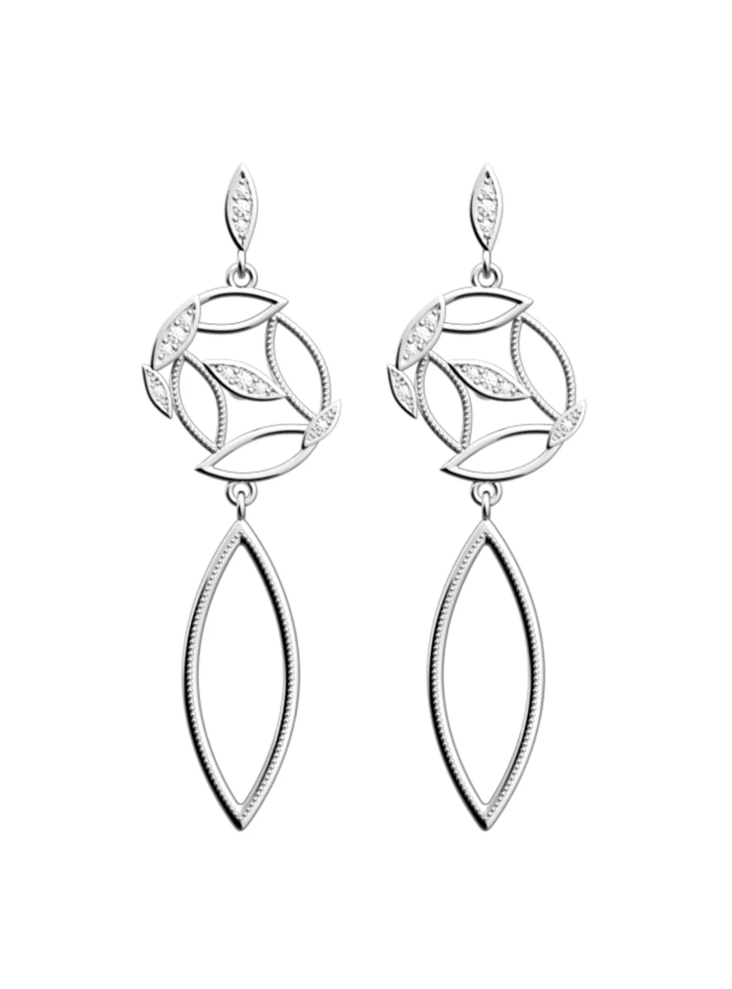 Boucles d'oreilles Les Georgettes Arbre de vie_x005f_x000D_argentées 16 mm Collection Les Précieuses