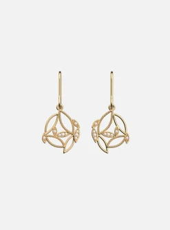 Boucles d'oreilles Les Georgettes Arbre de vie_x005f_x000D_dorées Collection Les Intemporels