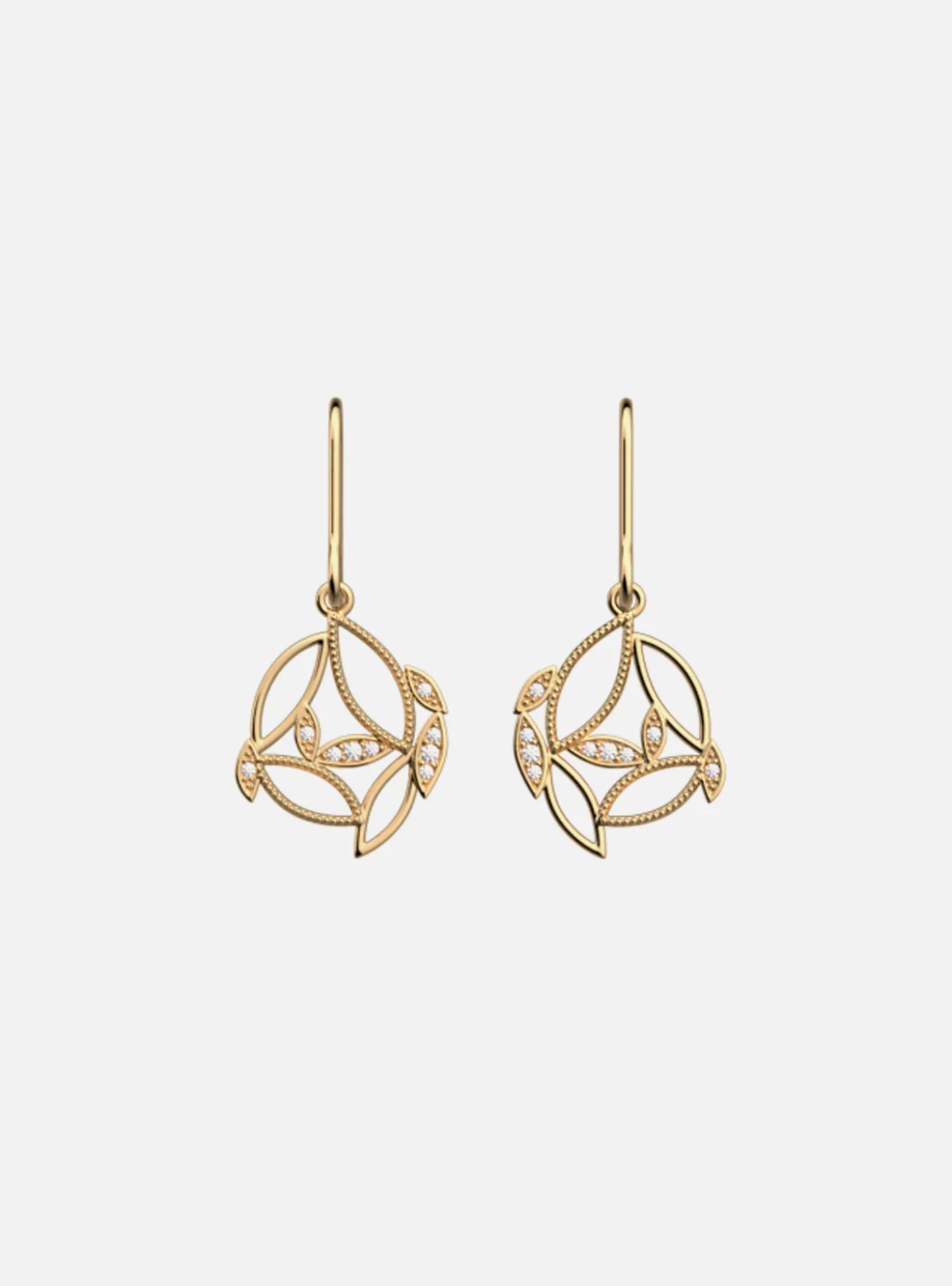 Boucles d'oreilles Les Georgettes Arbre de vie_x005f_x000D_dorées Collection Les Intemporels