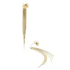 Boucles d'oreilles longues Zag Bijoux acier doré