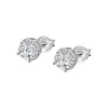 Boucles d'oreilles Lotus en argent oxyde