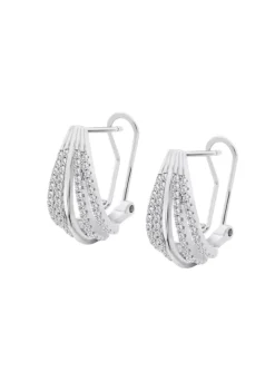 Boucles d'oreilles Lotus Silver oxydes