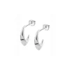 Boucles d'oreilles Lotus Silver demi-créole argent