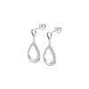 Boucles d'oreilles Lotus Silver gouttes oxydes