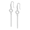 Boucles d'oreilles Lotus Silver pendantes argent
