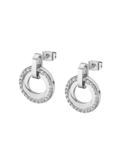 Boucles d'oreilles Lotus Style collection Bliss_x005f_x000D_acier et strass