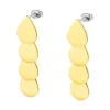 Boucles d'oreilles Lotus Style Urban Woman_x005f_x000D_acier doré