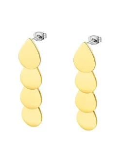 Boucles d'oreilles Lotus Style Urban Woman_x005f_x000D_acier doré