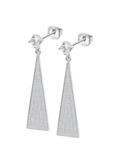 Boucles d'oreilles Lotus Silver Pyramide oxyde