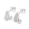 Boucles d'oreilles Lotus Silver argent et oxydes