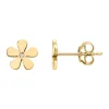 Boucles d'oreilles motif fleur or jaune oxydes