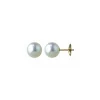 Boucles d'oreilles or 18 carats perles Akoya8/8,5 mm