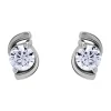 Boucles d'oreilles or blanc 18 carats oxydes