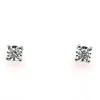 Boucles d'oreilles or blanc 18 carats puces diamants