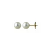Boucles d'oreilles or jaune perles Akoya_x005f_x000D_6,5/7 mm