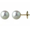 Boucles d'oreilles or perles akoya du japon 8 mm