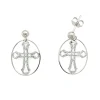 Boucles d'oreilles Orus croix argent pailleté_x005f_x000D_collection Tatoo