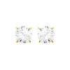 Boucles d'oreilles oxyde de zirconium or 9 carats_x005f_x000D_5 mm