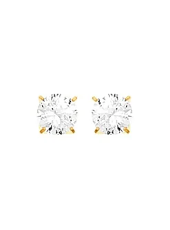 Boucles d'oreilles oxyde de zirconium or 9 carats_x005f_x000D_5 mm