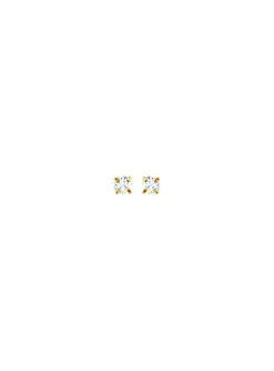 Boucles d'oreilles oxydes de zirconium or jaune9 carats