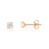Boucles d'oreilles oxydes de zirconium 9 carats_x005f_x000D_4 mm