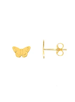 Boucles d'oreilles papillon or jaune 9 carats