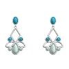 Boucles d'oreilles pendantes Les Georgettes_x005f_x000D_collection Rosace 16 mm argentée