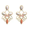 Boucles d'oreilles pendantes Les Georgettes_x005f_x000D_collection Rosace nacre