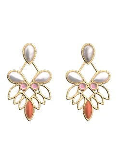 Boucles d'oreilles pendantes Les Georgettes_x005f_x000D_collection Rosace nacre