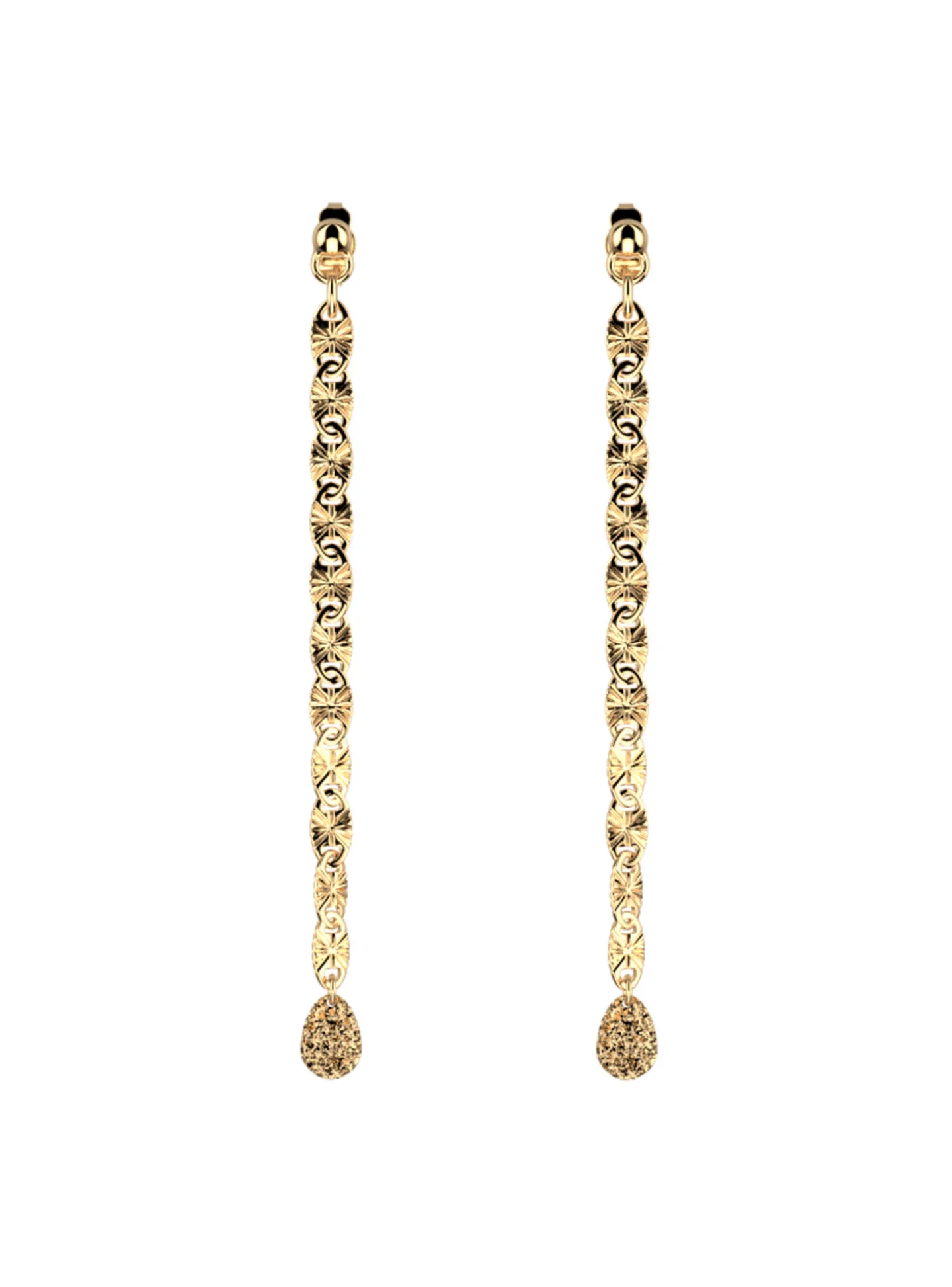 Boucles d'oreilles pendantes Les Cadettes Radieuse_x005f_x000D_dorées longues